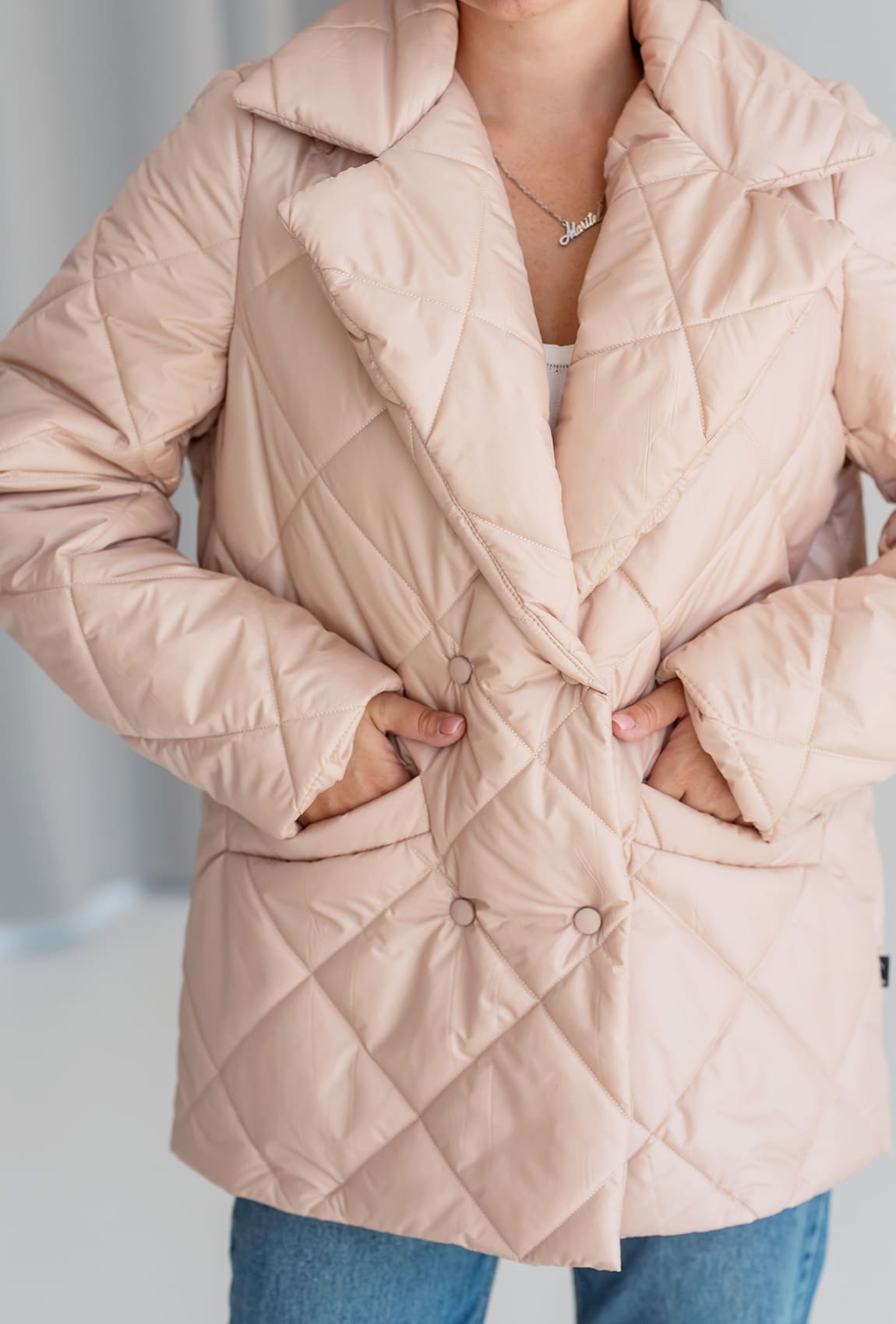 Бежевая осенняя куртка — 836084. Maritel. Изображенние 2 Бежевая осенняя куртка — 836084. Maritel. Изображенние 2