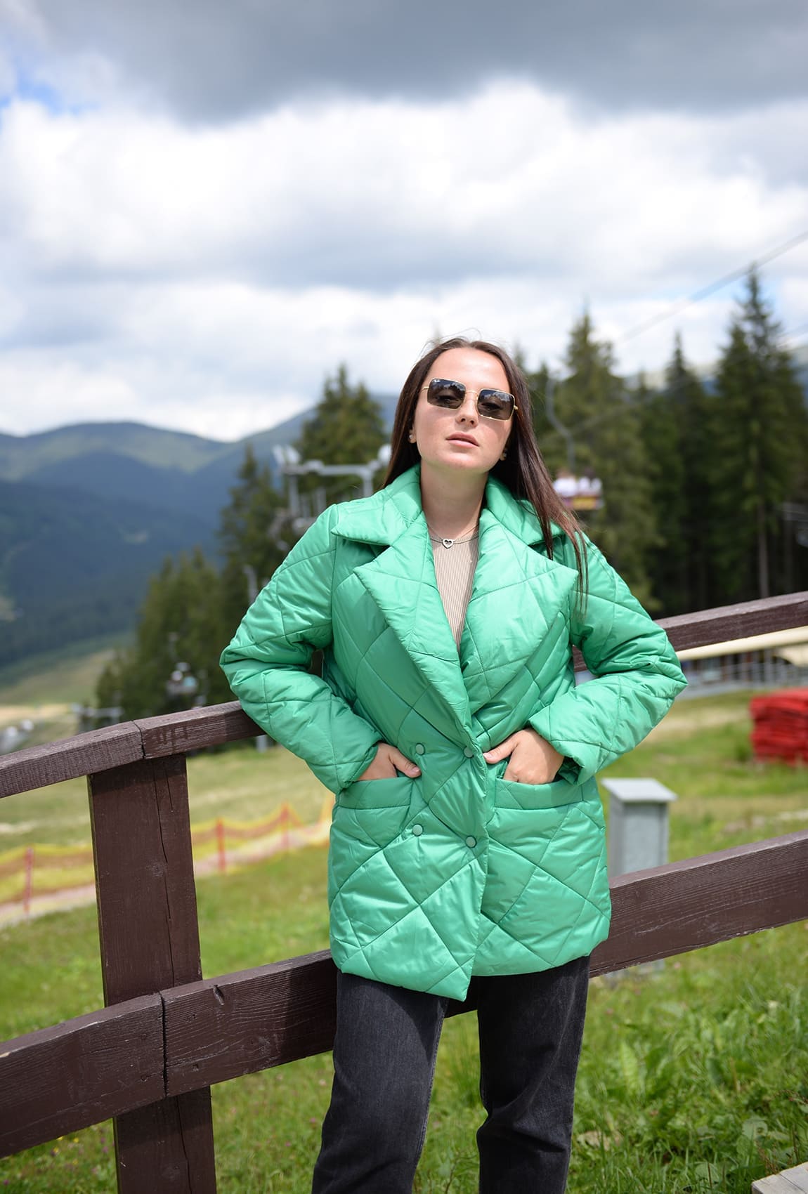 Зеленая осенняя куртка — 842902. Maritel Зеленая осенняя куртка — 842902. Maritel