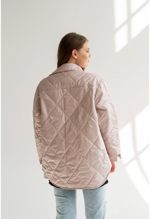 Пудровая стеганная куртка-рубашка —  183348. Maritel. Изображенние 1 Пудровая стеганная куртка-рубашка —  183348. Maritel. Изображенние 1