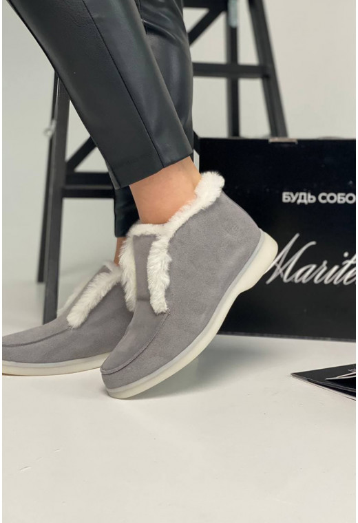 Серые зимние лоферы — 993723. Maritel. Изображенние 1 Серые зимние лоферы — 993723. Maritel. Изображенние 1