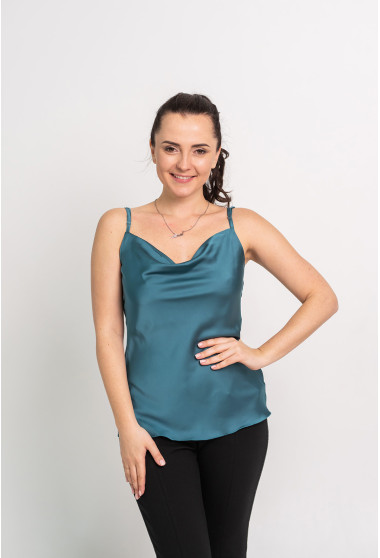 Смарагдова шовкова майка. Maritel. Зображення 5