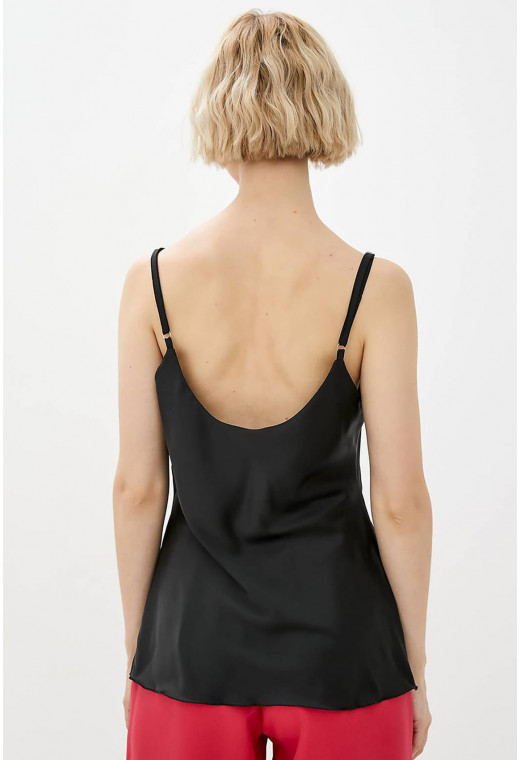 Чорна шовкова майка — 632392. Maritel. Зображення 2 Чорна шовкова майка — 632392. Maritel. Зображення 2