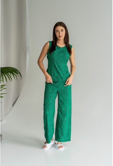 Зелений леопардовий костюм мілена софт. Maritel. Зображення 3