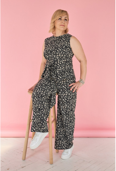 Чорний костюм мілена софт у білу квітку. Maritel. Зображення 6