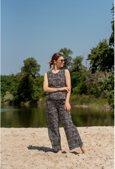 Черный леопардовый костюм милена софт. Maritel. Изображенние 7