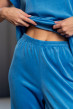 Блакитна велюрова піжама обрі з штанами  —  847378. Maritel. Зображення 3 Блакитна велюрова піжама обрі з штанами  —  847378. Maritel. Зображення 3