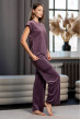 Лілова велюрова піжама обрі брюками  —  444621. Maritel. Зображення 1 Лілова велюрова піжама обрі брюками  —  444621. Maritel. Зображення 1