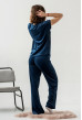 Синя велюрова піжама обрі з брюками —  170437. Maritel. Зображення 2 Синя велюрова піжама обрі з брюками —  170437. Maritel. Зображення 2