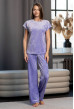Велюровая пижама обри с брюками темная лаванда — 816335. Maritel Велюровая пижама обри с брюками темная лаванда — 816335. Maritel
