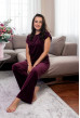 Инжирная велюровая пижама обри с брюками — 452131. Maritel. Изображенние 1 Инжирная велюровая пижама обри с брюками — 452131. Maritel. Изображенние 1