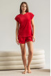 Красная велюровая пижама обри с шортами — 164249. Maritel Красная велюровая пижама обри с шортами — 164249. Maritel