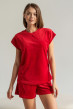 Красная велюровая пижама обри с шортами — 164249. Maritel. Изображенние 1 Красная велюровая пижама обри с шортами — 164249. Maritel. Изображенние 1