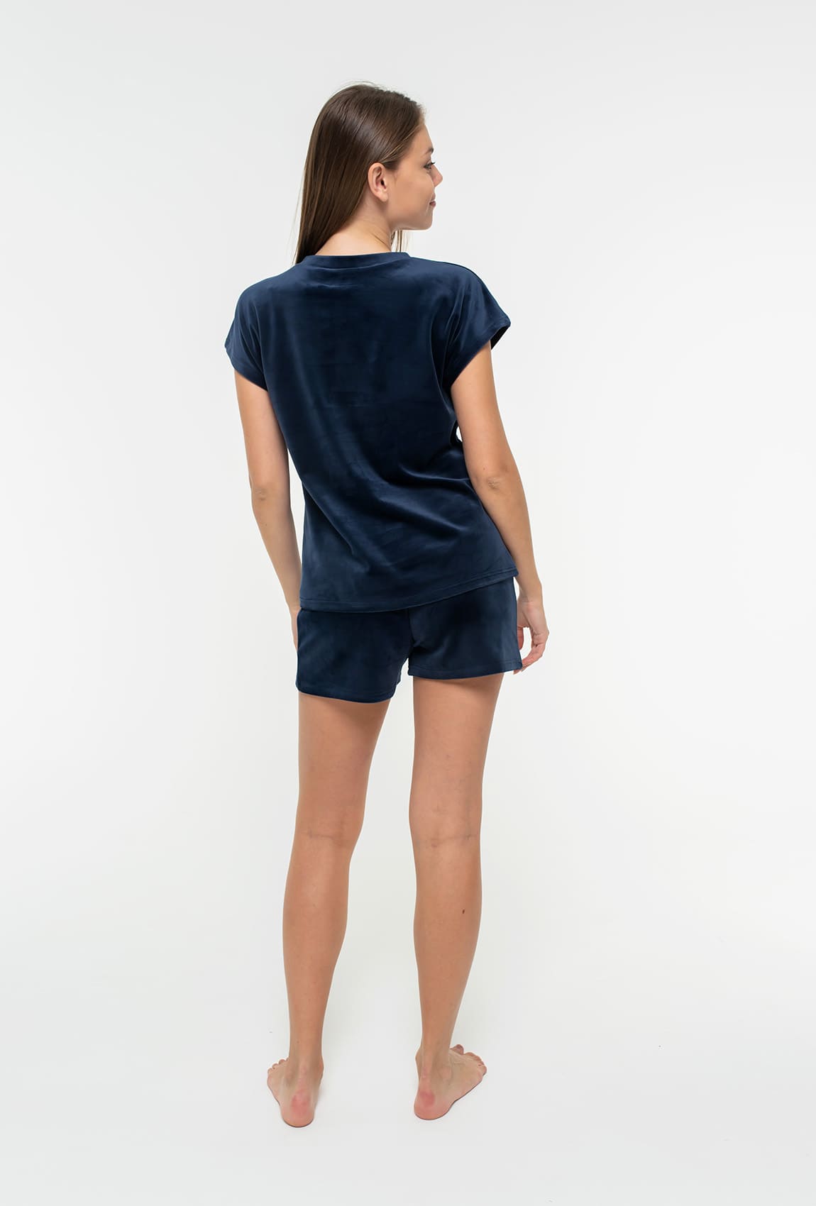 Пижама Maritel шортами велюр Обри Синяя — 435770. Maritel. Изображенние 2 Пижама Maritel шортами велюр Обри Синяя — 435770. Maritel. Изображенние 2