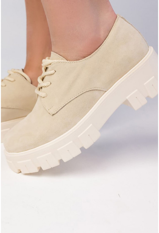 Бежеві замшеві туфлі — 754082. Maritel. Зображення 1 Бежеві замшеві туфлі — 754082. Maritel. Зображення 1