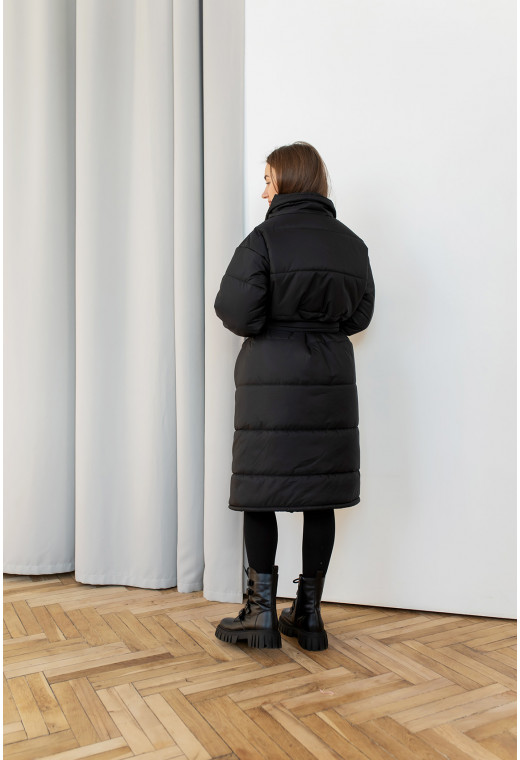 Черное дутое пальто — 900838. Maritel. Изображенние 1 Черное дутое пальто — 900838. Maritel. Изображенние 1