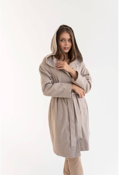 Бежеве пальто з капюшоном . Maritel. Зображення 12