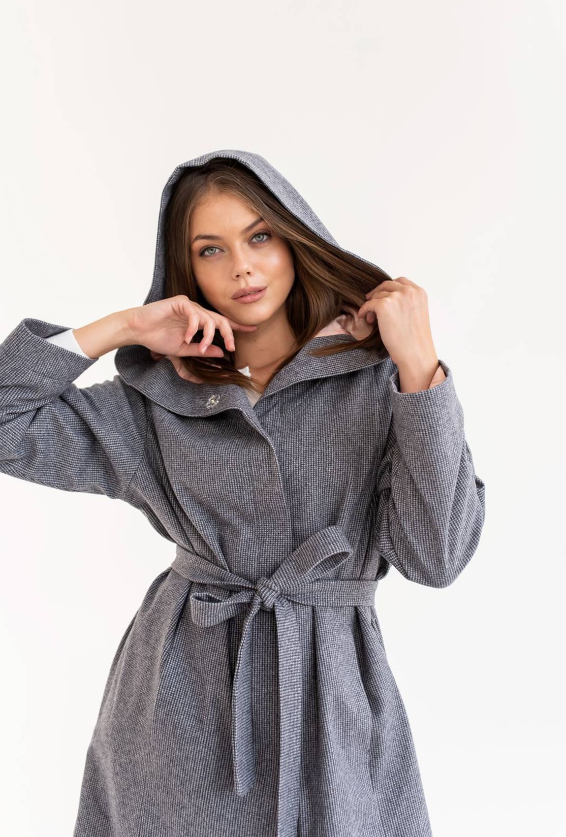 Синє пальто з капюшоном — 686532. Maritel. Зображення 1 Синє пальто з капюшоном — 686532. Maritel. Зображення 1