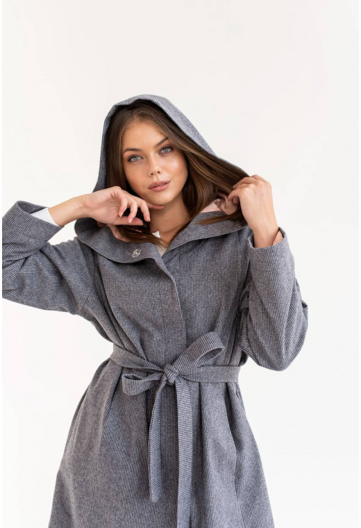 Синє пальто з капюшоном — 686532. Maritel. Зображення 1 Синє пальто з капюшоном — 686532. Maritel. Зображення 1