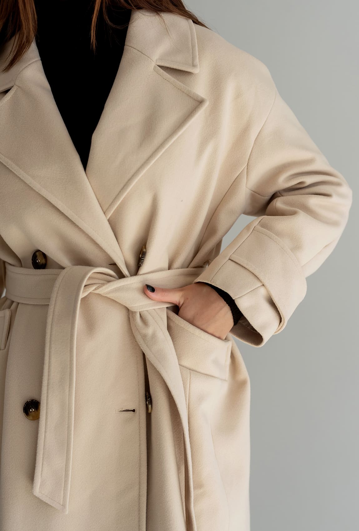 Бежевое кашемировое пальто удлиненное — 711380. Maritel. Изображенние 2 Бежевое кашемировое пальто удлиненное — 711380. Maritel. Изображенние 2