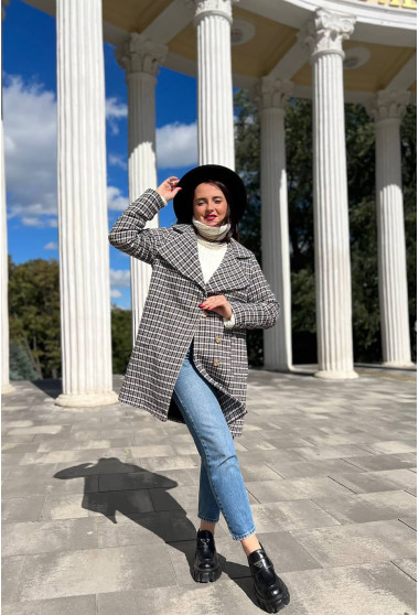 Коричневе осіннє пальто. Maritel. Зображення 5