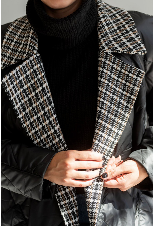 Черное стеганое пальто — 543087. Maritel. Изображенние 1 Черное стеганое пальто — 543087. Maritel. Изображенние 1