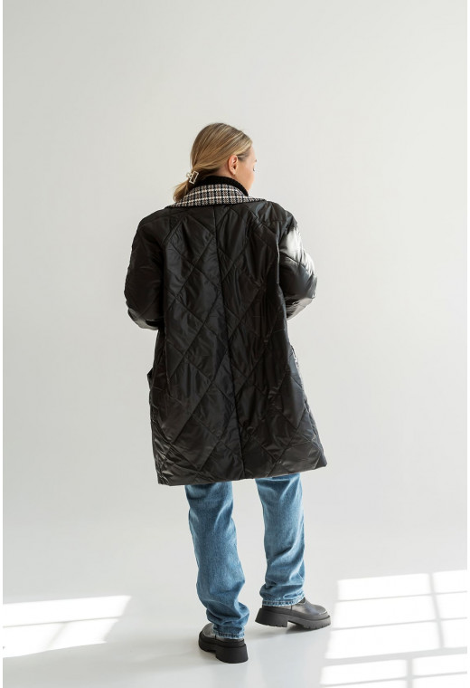 Черное стеганое пальто — 543087. Maritel. Изображенние 2 Черное стеганое пальто — 543087. Maritel. Изображенние 2
