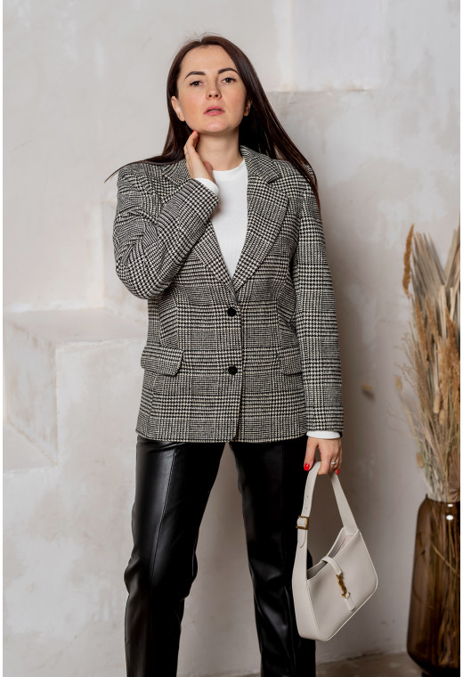 Черный с белым классический жакет —  683116. Maritel. Изображенние 2 Черный с белым классический жакет —  683116. Maritel. Изображенние 2