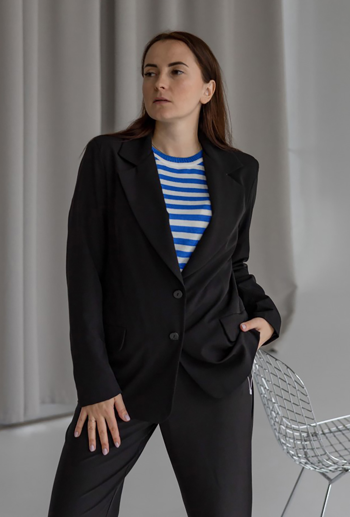 Черный классический пиджак —  501037. Maritel