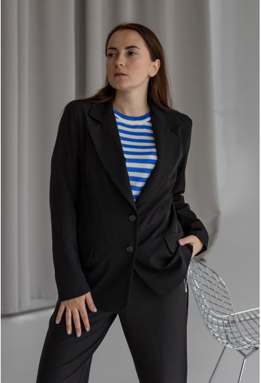 Черный классический пиджак. Maritel. Изображенние 7