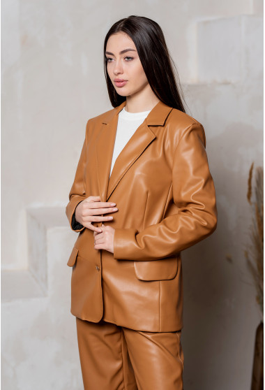 Коричневий піджак екошкіра. Maritel. Зображення 7 Коричневий піджак екошкіра. Maritel. Зображення 7