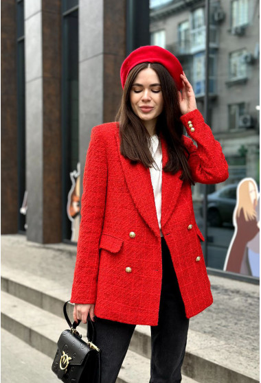 Червоний твідовий жакет. Maritel. Зображення 9 Червоний твідовий жакет. Maritel. Зображення 9