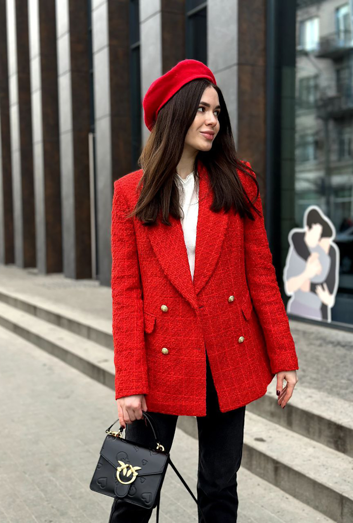 Красный твидовый жакет —  373847. Maritel. Изображенние 2