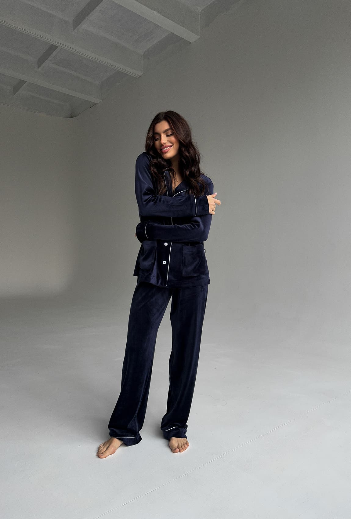 Синий костюм кант на пуговицах —  357897. Maritel Синий костюм кант на пуговицах —  357897. Maritel