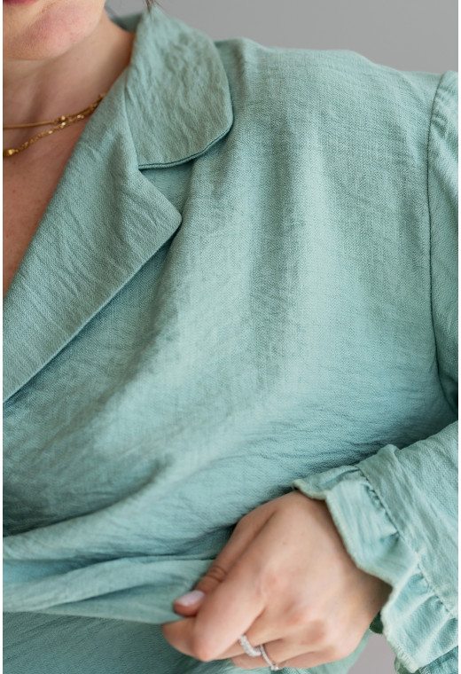 Оливковый костюм лен — 397513. Maritel. Изображенние 4 Оливковый костюм лен — 397513. Maritel. Изображенние 4