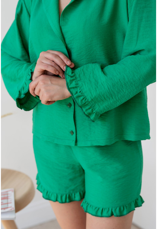 Зеленый костюм лен — 299586. Maritel. Изображенние 2 Зеленый костюм лен — 299586. Maritel. Изображенние 2