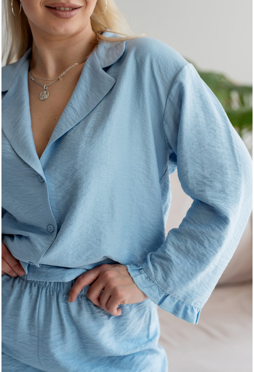 Голубой костюм лен — 825617. Maritel. Изображенние 1 Голубой костюм лен — 825617. Maritel. Изображенние 1