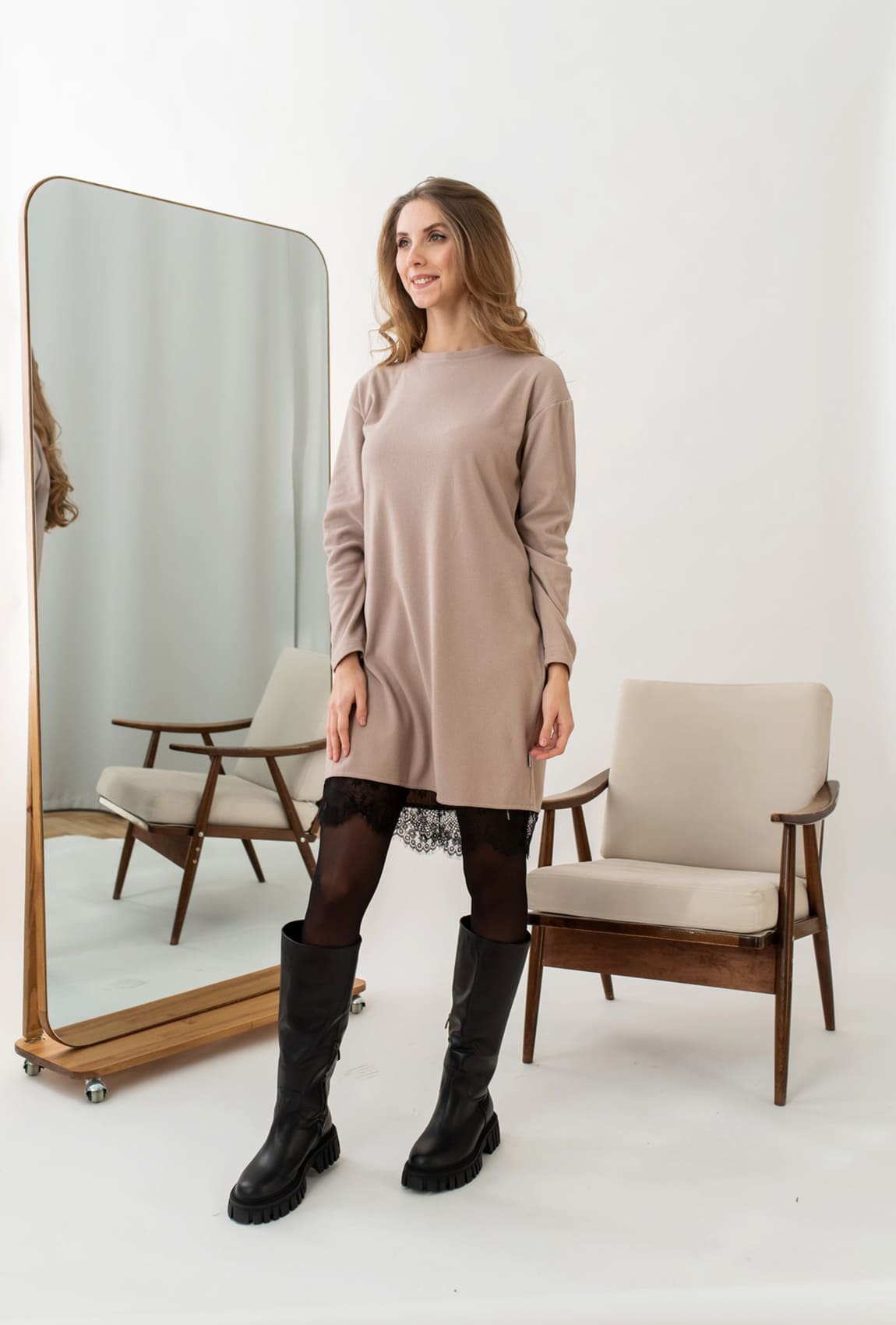 Бежевое платье Виктория —  438529. Maritel