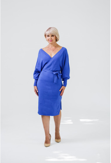 Сукня в'язана з V вирізом Електрик. Maritel. Зображення 7