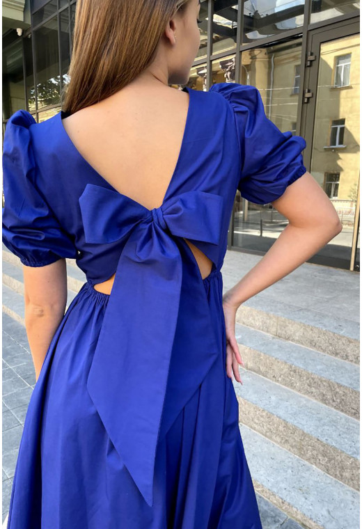 Платье с бантом на спине электрик — 437068. Maritel. Изображенние 1 Платье с бантом на спине электрик — 437068. Maritel. Изображенние 1