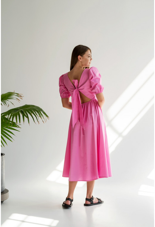 Розовое платье с бантом на спине — 871852. Maritel. Изображенние 1 Розовое платье с бантом на спине — 871852. Maritel. Изображенние 1