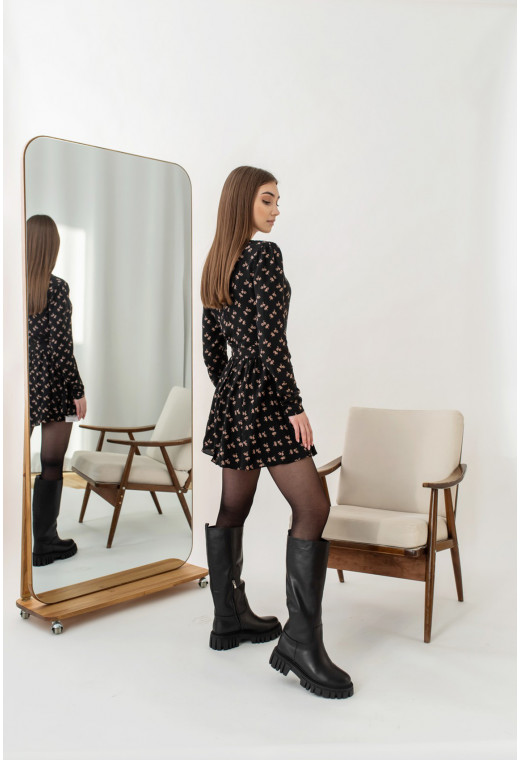 Черное платье в цветок — 148998. Maritel. Изображенние 2 Черное платье в цветок — 148998. Maritel. Изображенние 2