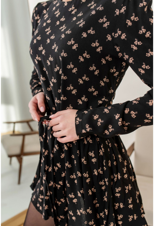 Черное платье в цветок — 148998. Maritel. Изображенние 1 Черное платье в цветок — 148998. Maritel. Изображенние 1