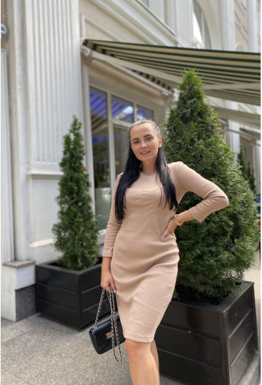 Бежева сукня в рубчик панчоха  . Maritel. Зображення 10