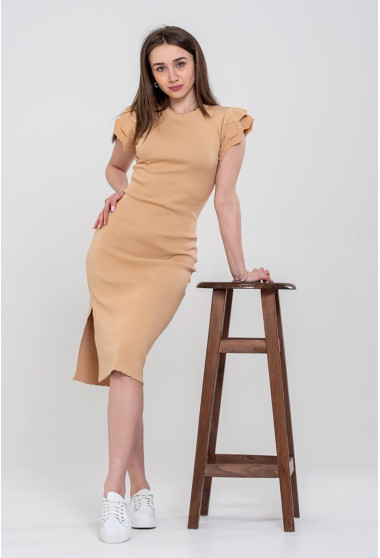 Сукня чулок волан пісочна. Maritel. Зображення 3