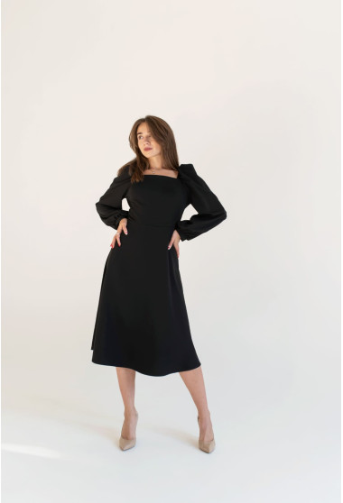 Чорна сукня каре довга. Maritel. Зображення 10