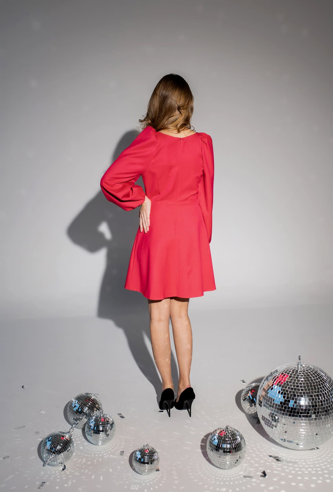 Малинова сукня каре вкорочена —  224215. Maritel. Зображення 1