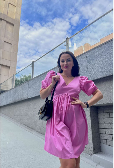 Рожева котонова сукня з шнурівкою. Maritel. Зображення 6