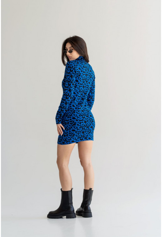 Синее платье леопард — 115234. Maritel. Изображенние 2 Синее платье леопард — 115234. Maritel. Изображенние 2