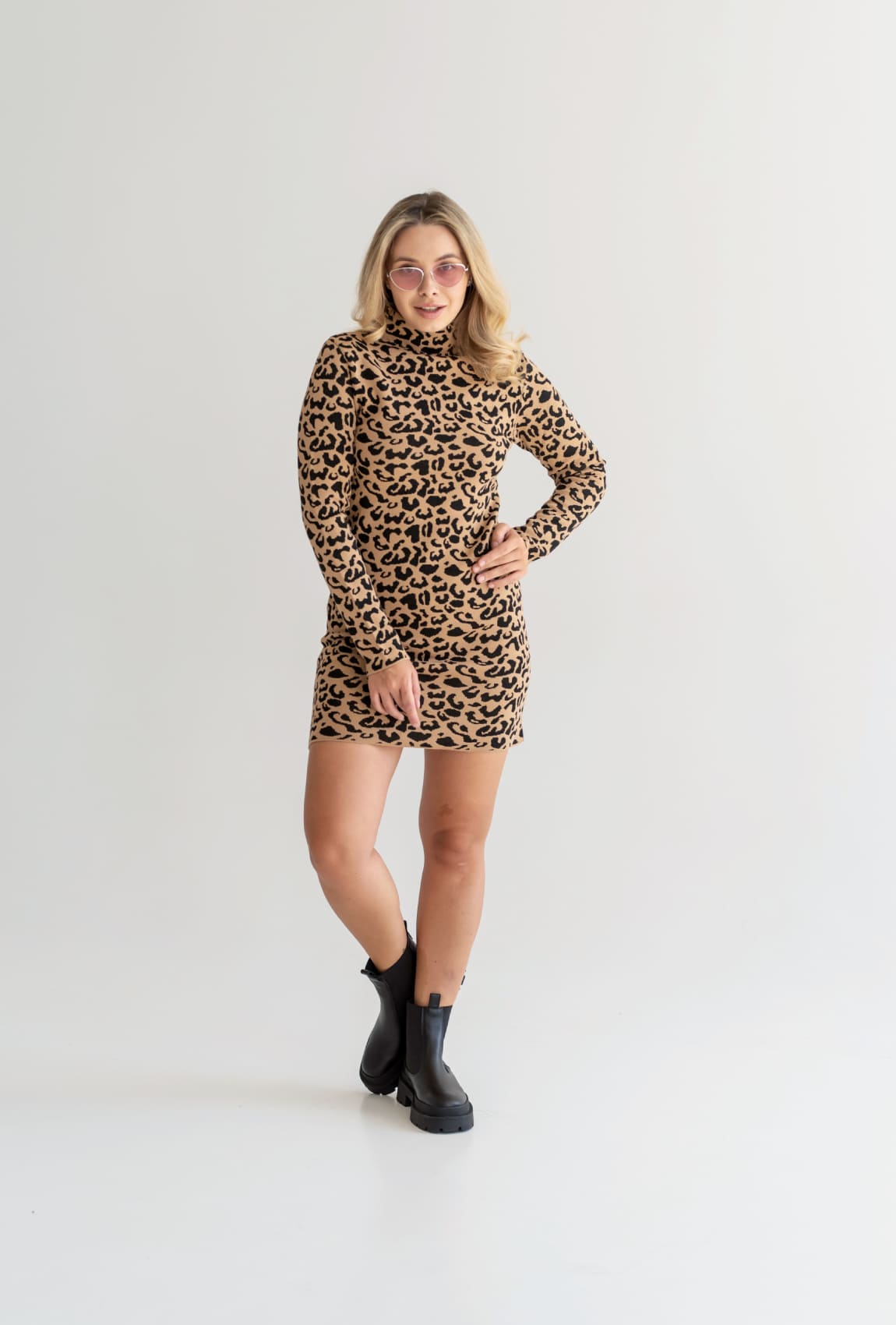 Коричневое платье леопард — 742097. Maritel Коричневое платье леопард — 742097. Maritel
