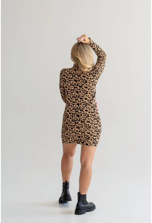 Коричневое платье леопард — 742097. Maritel. Изображенние 1 Коричневое платье леопард — 742097. Maritel. Изображенние 1